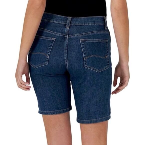 Lee Riders Mid-Rise Bermuda Medium Wash Denim Shorts NWT - Picture 3 of 12